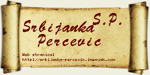 Srbijanka Perčević vizit kartica